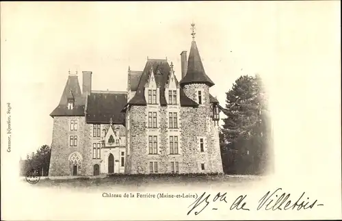 Ak La Ferrière-de-Flée Maine-et-Loire, Château de la Ferrière