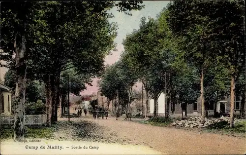 Ak Mailly le Camp Aube, Sortie du Camp