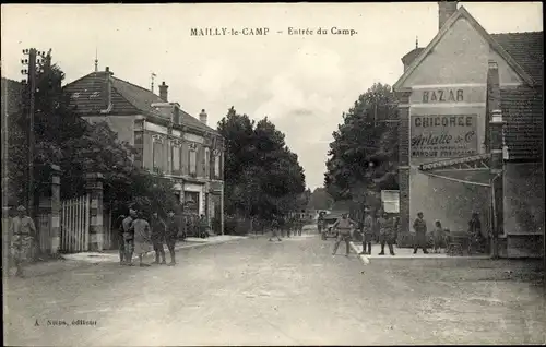 Ak Mailly le Camp Aube, Entree du Camp