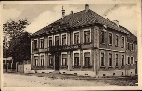 Ak Ittenheim Elsass Bas Rhin, Restaurant a la Vignette