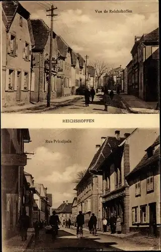 Ak Reichshoffen Reichshofen Elsass Bas Rhin, Rue Principale