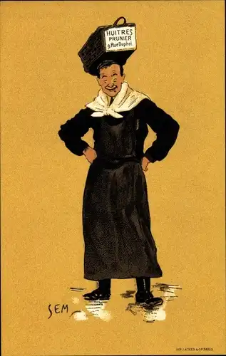 Litho Paris XVI, Huitres Prunier, Rue Duphot, Avenue Victor Hugo, Reklame