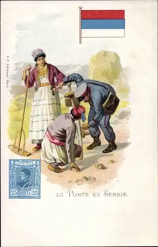 Briefmarken Litho Serbien, La Poste en Serbie