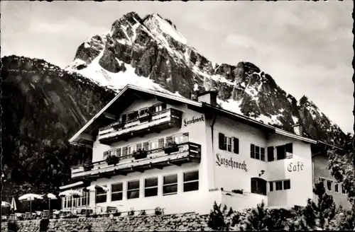 Ak Mittenwald in Oberbayern, Terrassencafé Latscheneck