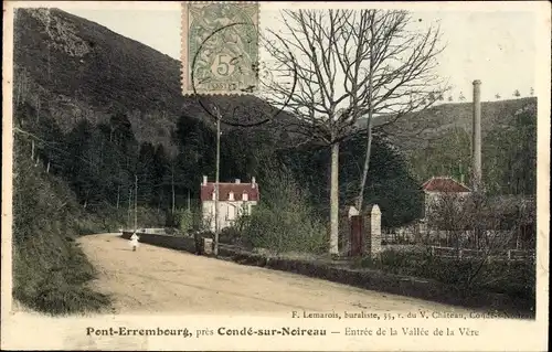 Ak Pont Errembourg Calvados, Entree de la Vallee de la Vere