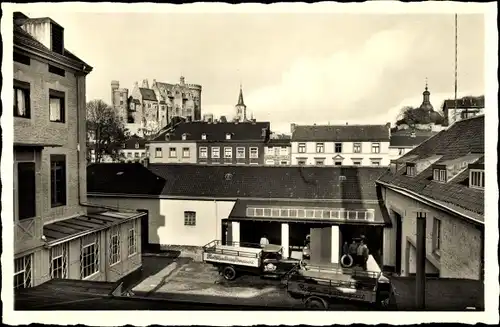Ak Stolberg im Rheinland, Ketschenburg Brauerei G. m. b. H., Blick aus dem Gefolgschaftsraum