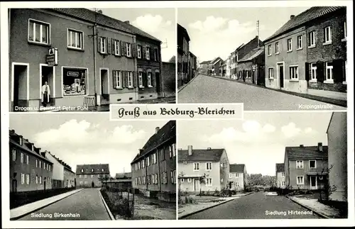 Ak Blerichen Bedburg an der Erft, Geschäft Peter Pöhl, Siedlung Birkenhain, Hirtenend, Kolpingstraße