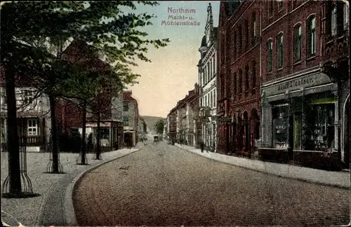 Ak Northeim in Niedersachsen, Marktstraße, Mühlenstraße