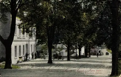 Ak Sohland an der Spree Sachsen, Gasthof zur Grenze, böhmische Landesgrenze, Rosenheim