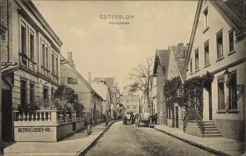 Ak Gütersloh in Westfalen, Kökerstraße, Westfälischer Hof