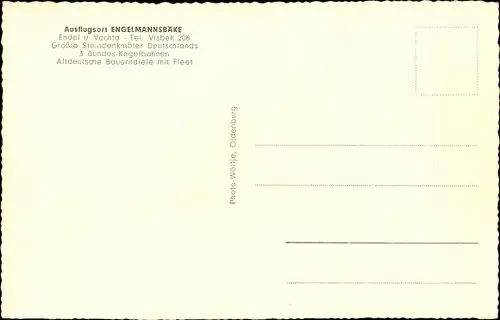 Ak Endel Visbek in Oldenburg, Gasthaus Engelmannsbäke