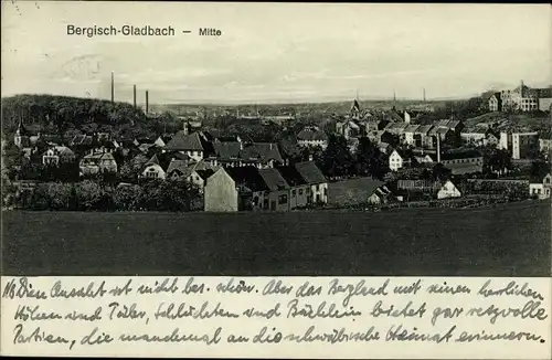 Ak Bergisch Gladbach Nordrhein Westfalen, Gesamtansicht, Mitte