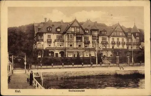 Ak Hansestadt Kiel, Seebadeanstalt