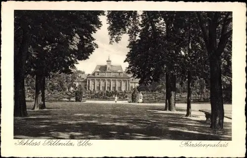 Ak Dresden Pillnitz, Schloss, Fürstenpalais, Park