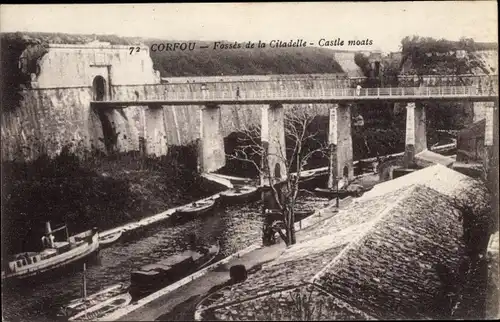 Ak Korfu Griechenland, Fosses de la Citadelle, Castle moats