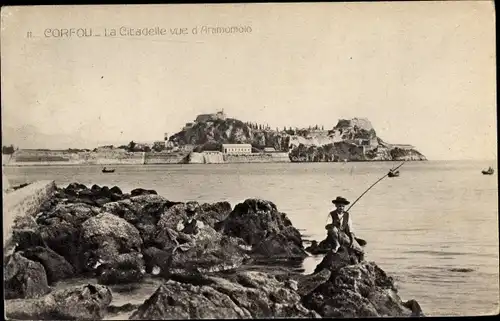 Ak Corfou Griechenland, La Citadelle vue d'animomolo