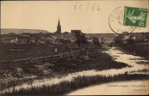 Ak Coussey Vosges, Vue generale