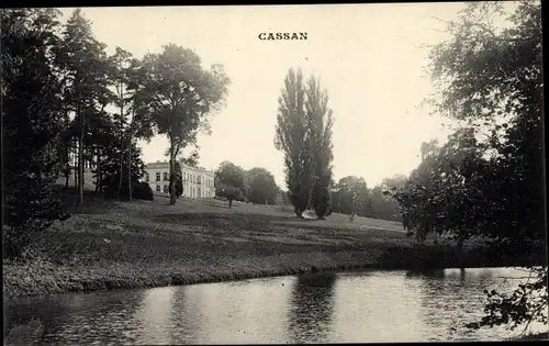 Ak Roujan Hérault?, Chateau de Cassan, Schloss, Teich, Park