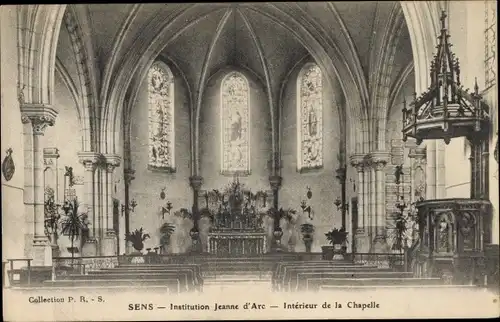 Ak Sens Yonne, Institution Jeanne d'Arc, Interieur de la Chapelle