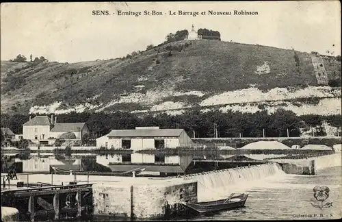 Ak Sens Yonne, Ermitage St. Bon, Le Barrage, Nouveau Robinson