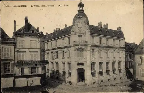 Ak Auxerre Yonne, L'Hotel des Postes