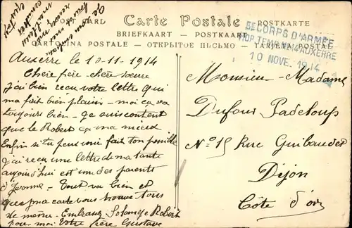 Ak Auxerre Yonne, L'Hotel des Postes