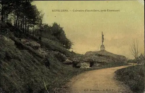 Ak Clermont Oise, Calvaire d'Auvillers