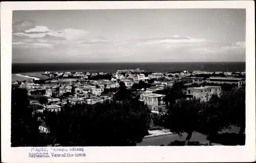Foto Ak Insel Rhodos Griechenland, View of the town