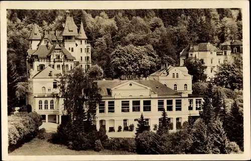 Ak Mariánské Lázně Marienbad Region Karlsbad, Kavarna Bellevue