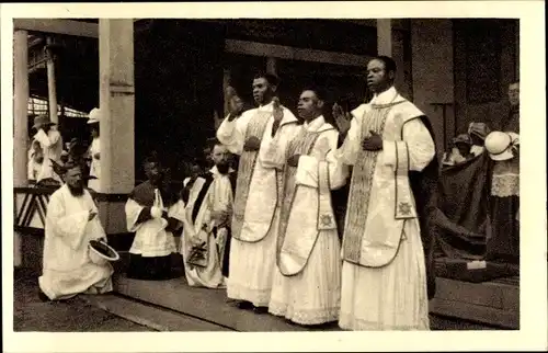Ak Congo-Belge DR Kongo Zaire, Premiere Benediction