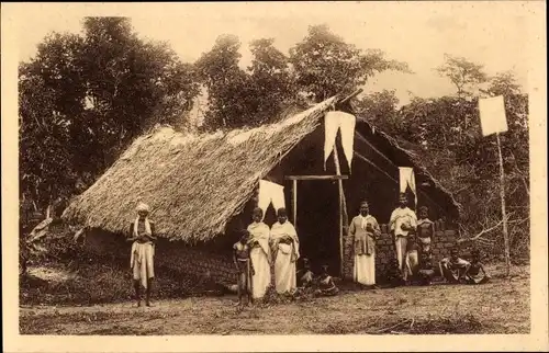 Ak Afrika, Mission des PP. Carmes Dechausses, Eglise provisoire pour nouveaux convertis