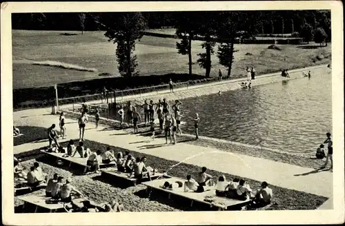 Ak Horovice Horowitz Mittelböhmen, Koupaliste, Schwimmbad