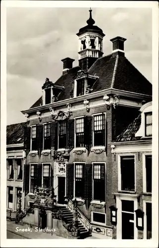 Ak Snits Sneek Friesland Niederlande, Stadhuis