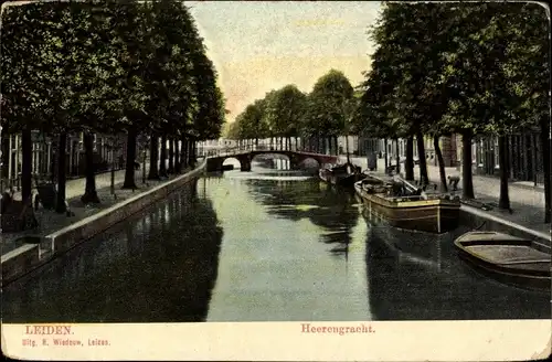 Ak Leiden Südholland Niederlande, Heerengracht