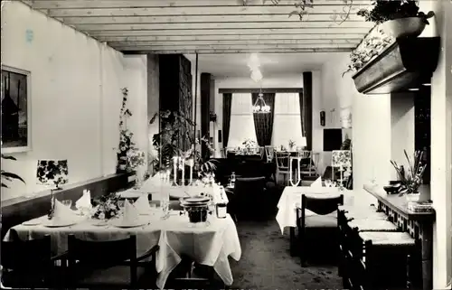 Ak Leiden Südholland Niederlande, De Witte Singel, Restaurant, Interieur