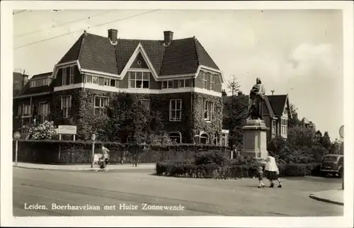 Ak Leiden Südholland Niederlande, Boerhaavelaan met Huize Zonnewende