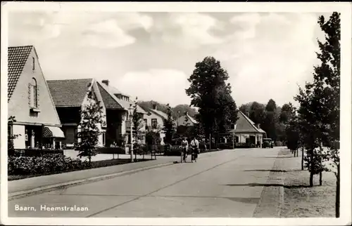 Ak Baarn Utrecht Niederlande, Heemstralaan, Radfahrer