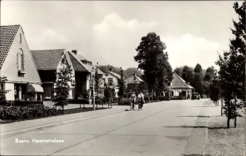 Ak Baarn Utrecht Niederlande, Heemstralaan, Radfahrer