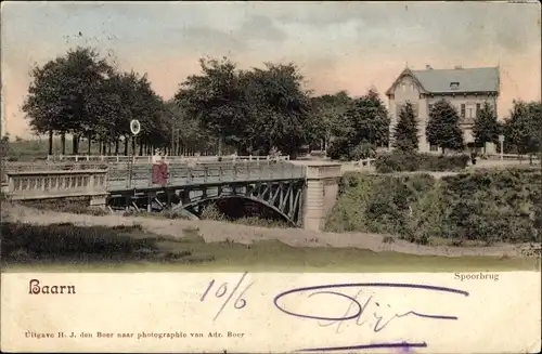 Ak Baarn Utrecht Niederlande, Spoorbrug