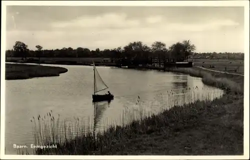 Ak Baarn Utrecht Niederlande, Eemgezicht, Segeljolle, Flusspartie