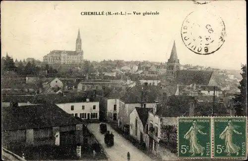 Ak Chemillé Maine-et-Loire, vue générale, Panorama