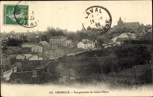 Ak Chemillé Maine-et-Loire, vue générale de Saint-Pierre