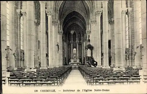 Ak Chemillé Maine-et-Loire, Interieur de l'Église Notre-Dame