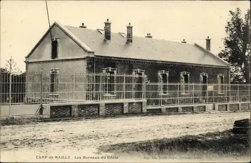 Ak Mailly le Camp Aube, Les Bureaux du Genie