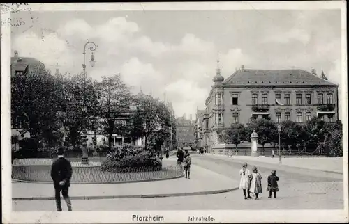 Ak Pforzheim im Schwarzwald, Jahnstraße