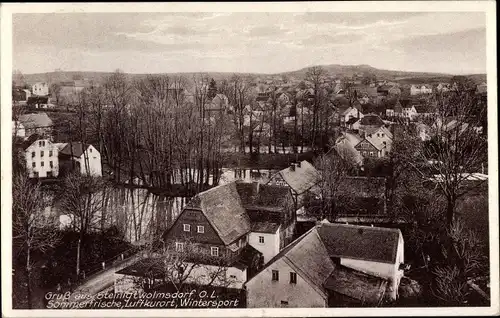 Ak Steinigtwolmsdorf in der Lausitz, Blick auf den Ort