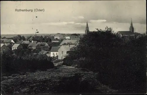 Ak Czerwieńsk Rothenburg Oder Schlesien, Blick auf den Ort