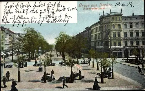 Ak Görlitz in der Lausitz, Elisabethstraße