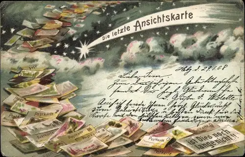 Litho Die letzte Ansichtskarte ist dies noch lange nicht, Komet