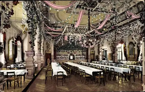 Ak Dresden Leuben Großzschachwitz Zschachwitz, Konzert und Ballsaal, Innenansicht, Gasthof